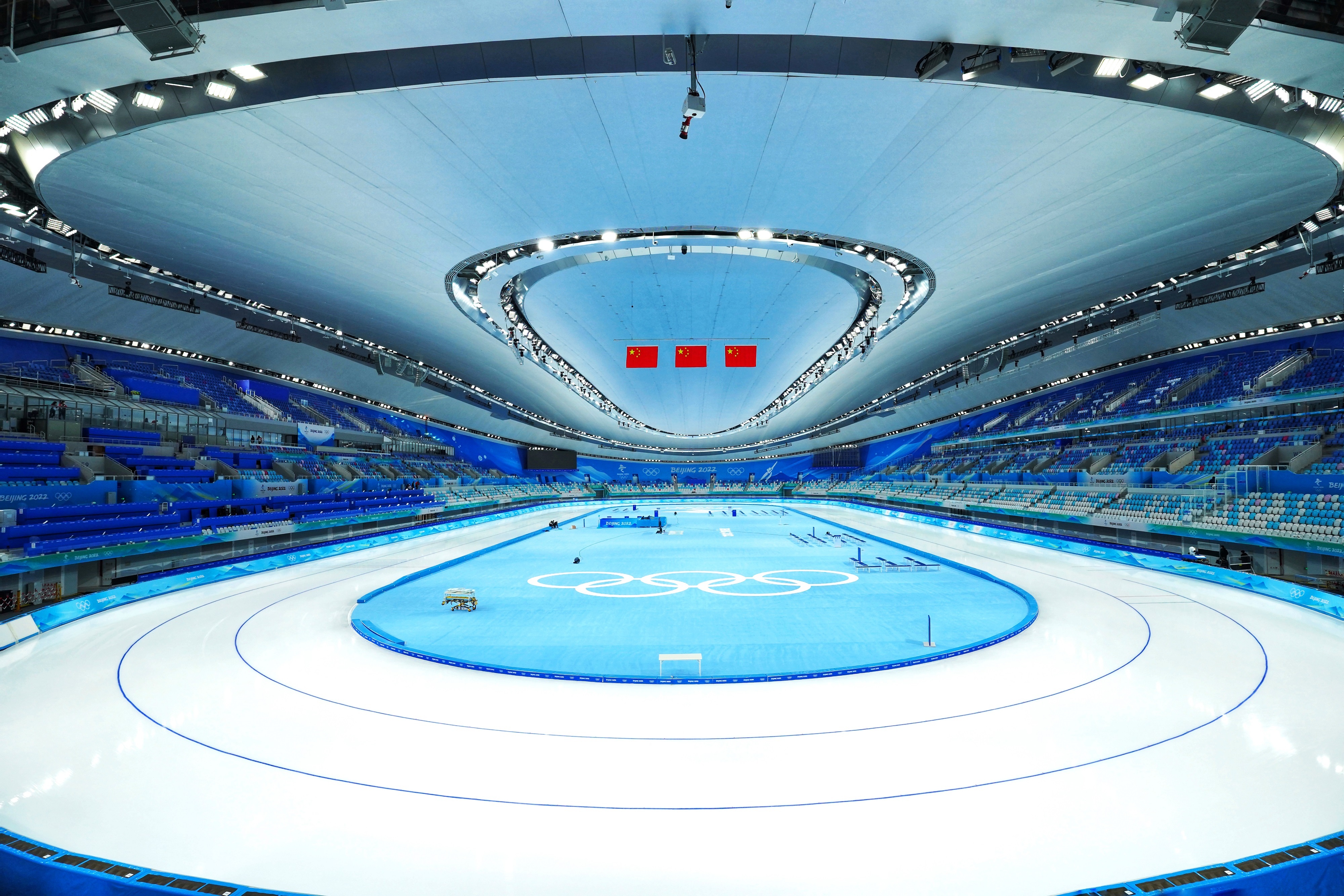 △國(guó)家速滑館，2022年1月4日，習(xí)近平總書(shū)記到這里調(diào)研。(圖/總臺(tái)國(guó)廣記者李晉拍攝)