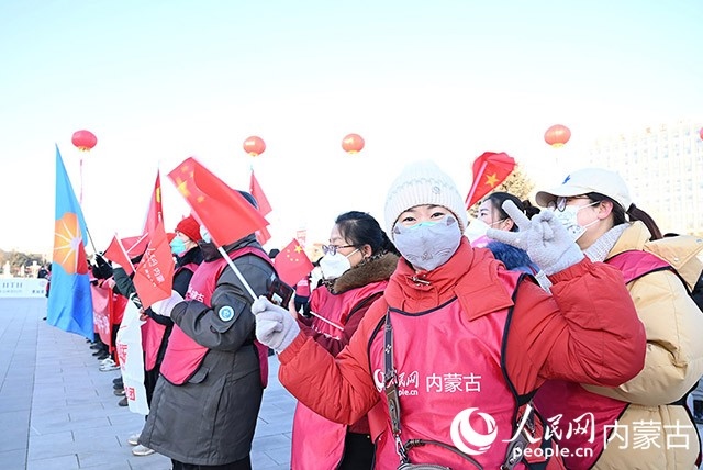 2022年呼和浩特市第七屆徒步迎新活動(dòng)現(xiàn)場(chǎng)。人民網(wǎng) 劉藝琳攝