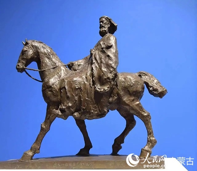 吳為山作品《馬可波羅》。人民網(wǎng)記者 富麗娟攝