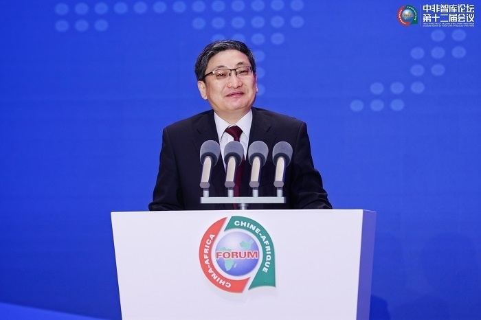 中國(guó)政府非洲事務(wù)特別代表劉豫錫在中非智庫(kù)論壇第十二屆會(huì)議開幕式上發(fā)表致辭。浙江師范大學(xué)非洲研究院供圖