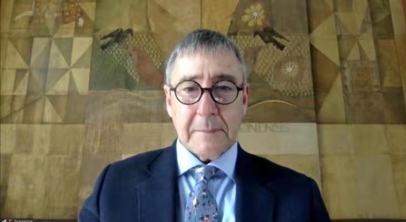 里斯本大學(xué)孔子學(xué)院葡方院長若昂·巴雷羅。中國駐葡萄牙大使館供圖