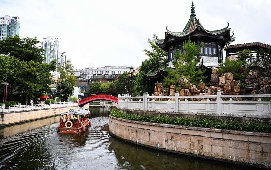 2022年7月19日拍攝的廣州永慶坊一角。新華社記者 鄧華 攝