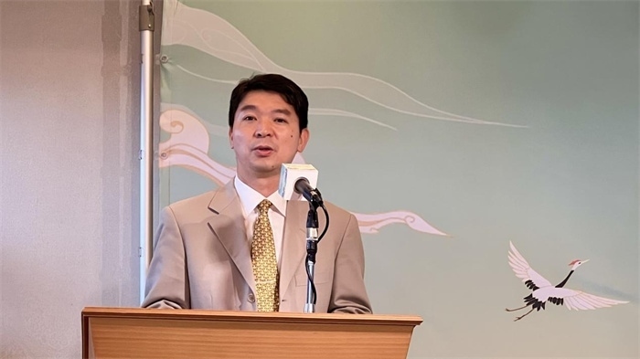 中國(guó)駐東京旅游辦事處主任歐陽安致辭。中國(guó)駐東京旅游辦事處供圖