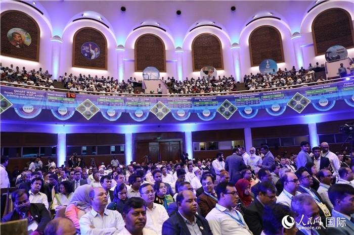 7月13日，達舍爾甘地污水處理廠項目竣工典禮舉行。人民網(wǎng)記者 孫廣勇攝