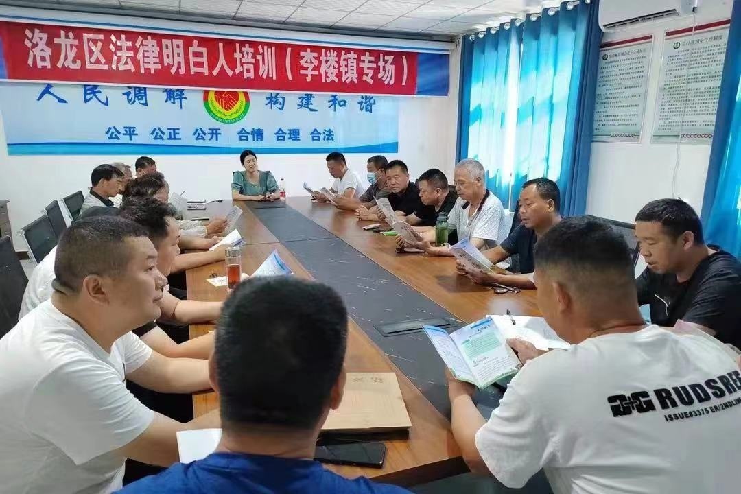 河南省洛陽(yáng)市洛龍區(qū)李樓司法所開(kāi)展《民法典》專(zhuān)題普法講座暨“法律明白人”培訓(xùn)。河南省司法廳供圖