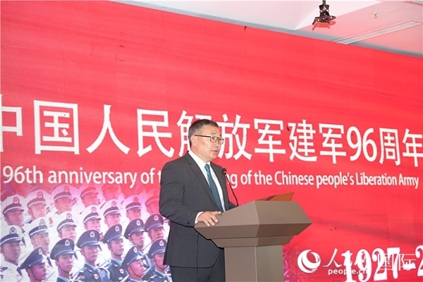 蒙古國國防部副部長瑪格奈致辭。人民網(wǎng)記者 霍文攝J