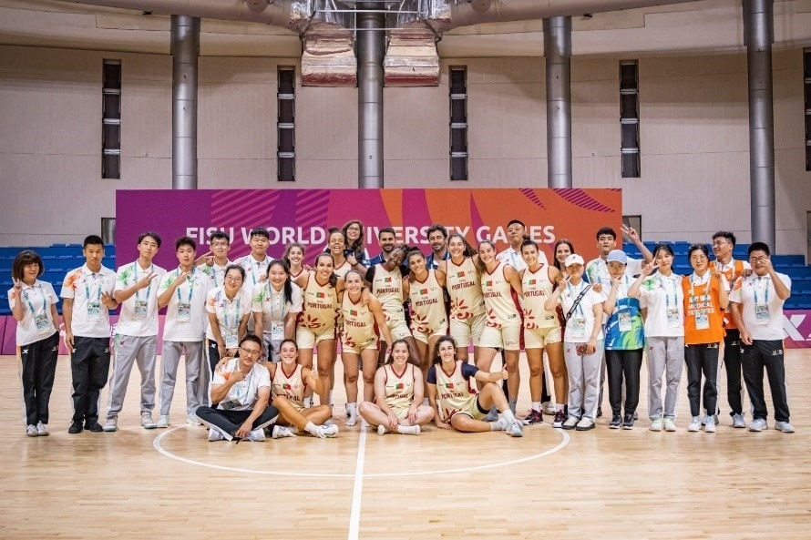 成都大運(yùn)會葡萄牙女子籃球隊。 受訪者供圖