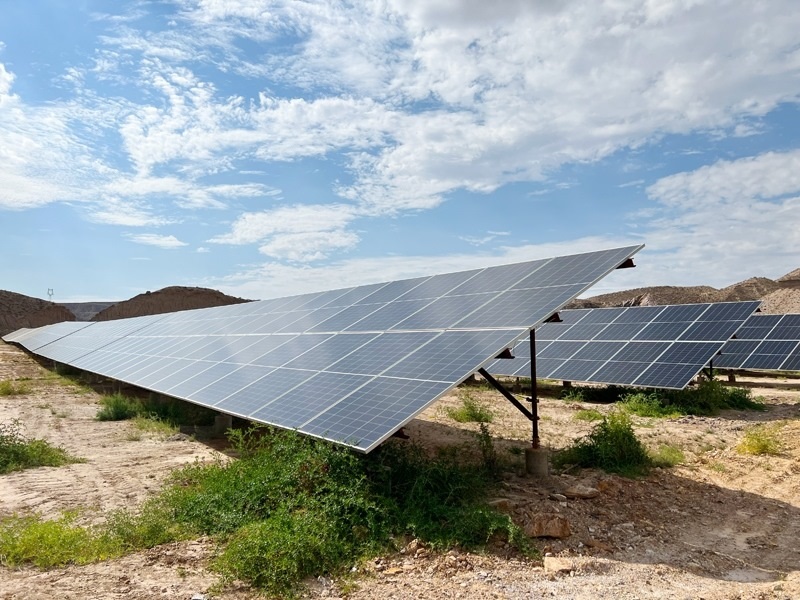 甘肅白銀深部銅礦廢石場100兆瓦光伏發(fā)電項目。受訪者供圖