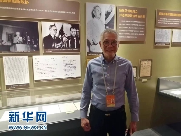 印尼廣東社團聯(lián)合總會總主席張錦泉。新華網(wǎng)記者 侯強 攝