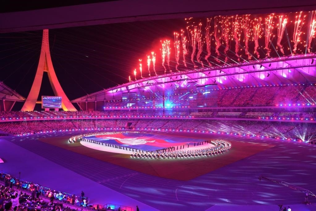 5月5日，第32屆東南亞運動會在柬埔寨首都金邊的國家體育場開幕。