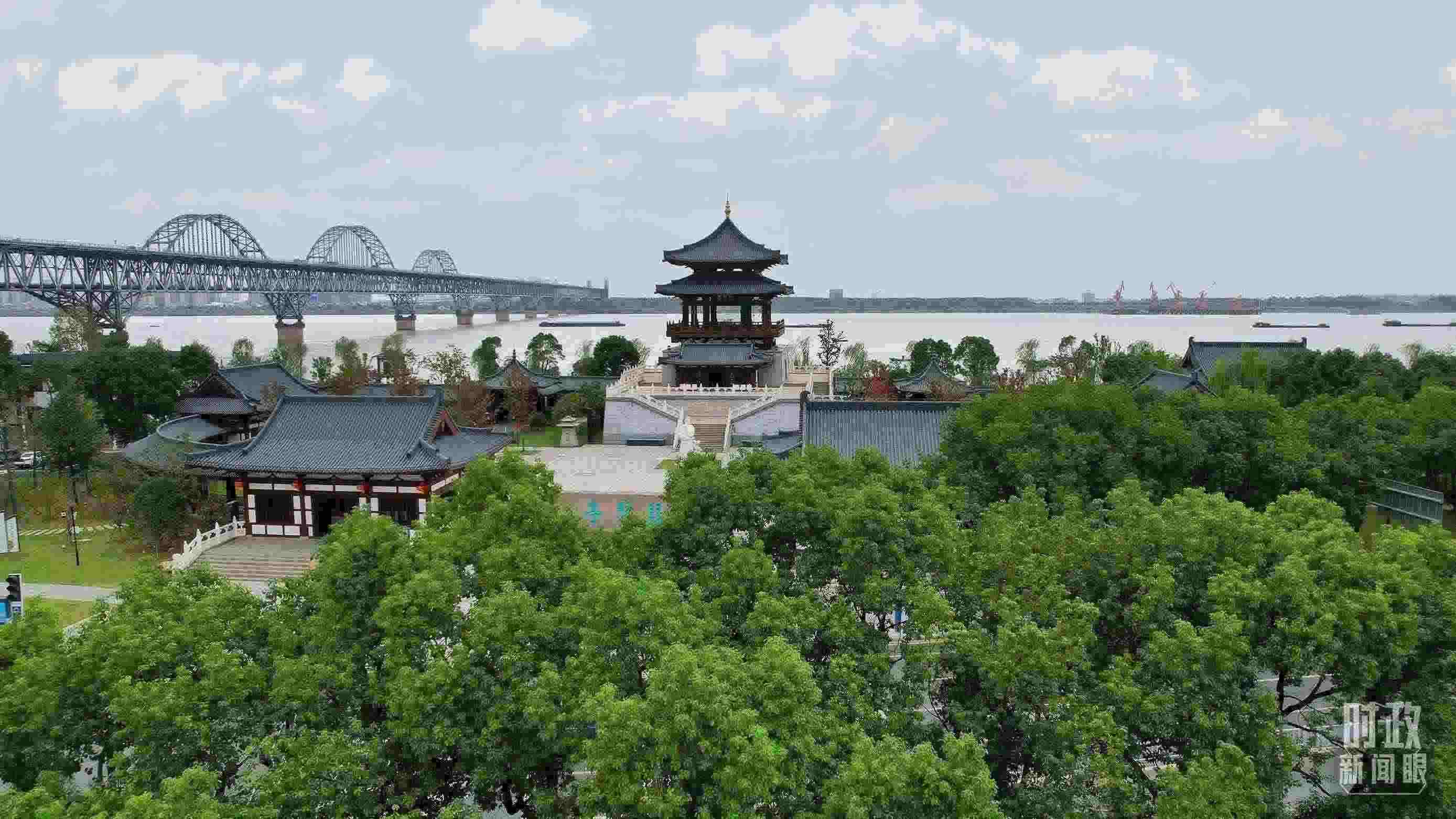 △長江國家文化公園九江城區(qū)段。（總臺(tái)記者劉陽拍攝）