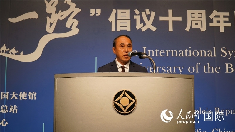 柬埔寨駐日大使圖伊瑞發(fā)言。人民網(wǎng) 蔣曉辰攝