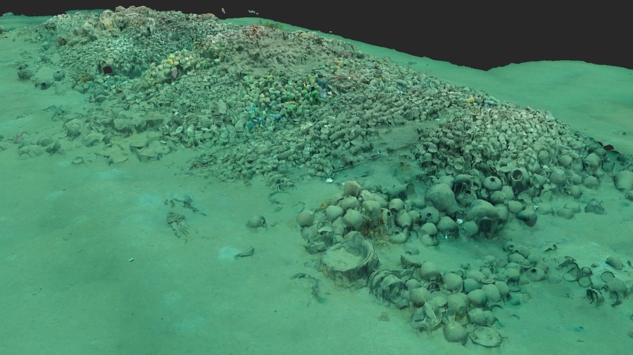 一號沉船遺址核心區(qū)三維圖。國家文物局供圖