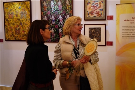 游客觀賞。布達(dá)佩斯中國(guó)文化中心供圖