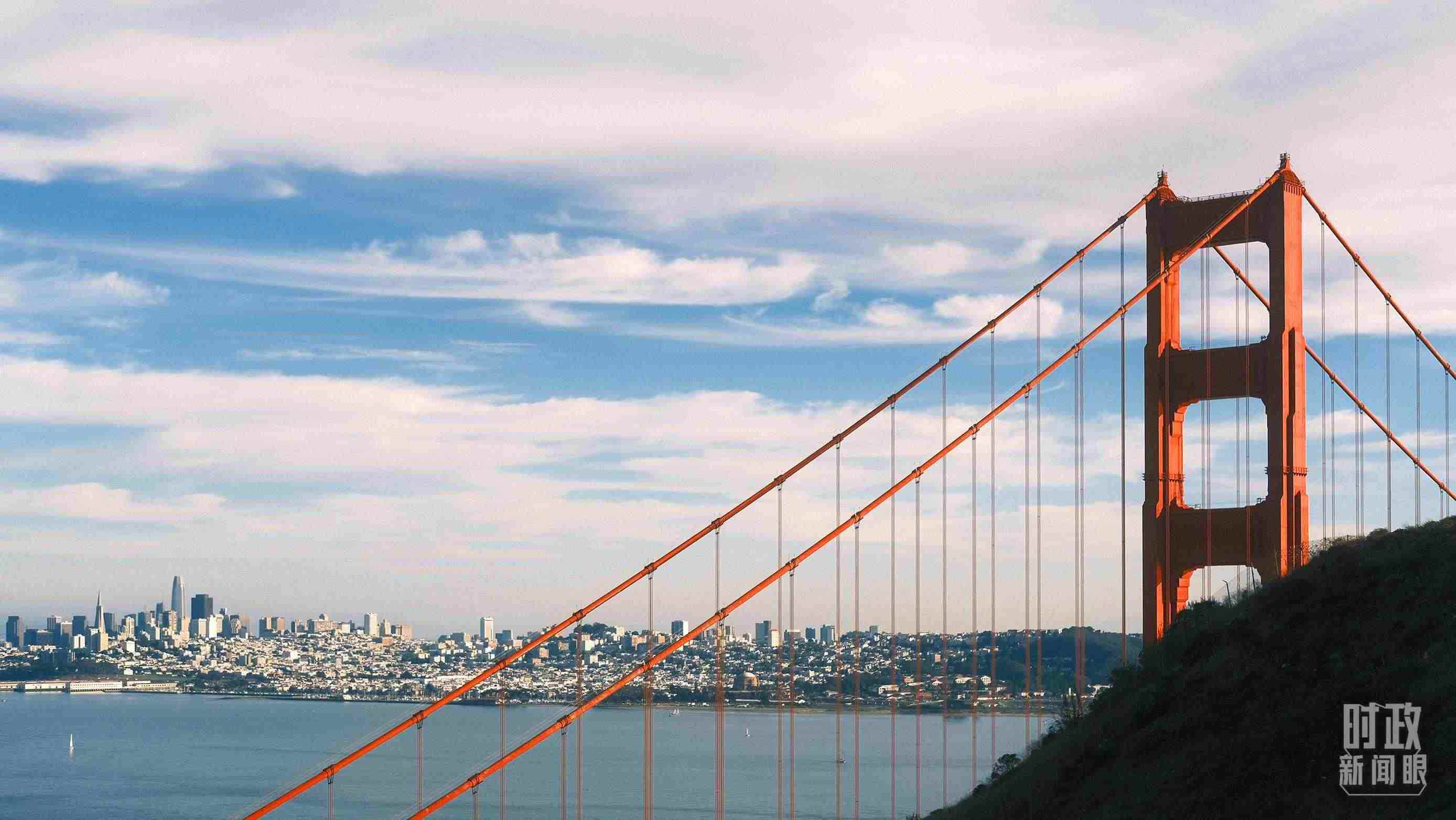 舊金山，金門(mén)大橋。（總臺(tái)央視記者盧心雨拍攝）