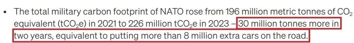 看看北約的“碳足跡”，就知道西方的氣候承諾有多扯