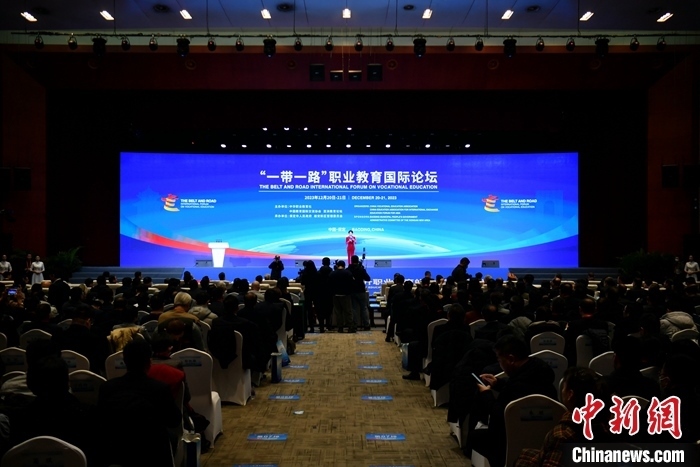 圖為 “一帶一路”職業(yè)教育國際論壇現(xiàn)場。 中新社記者 韓冰 攝