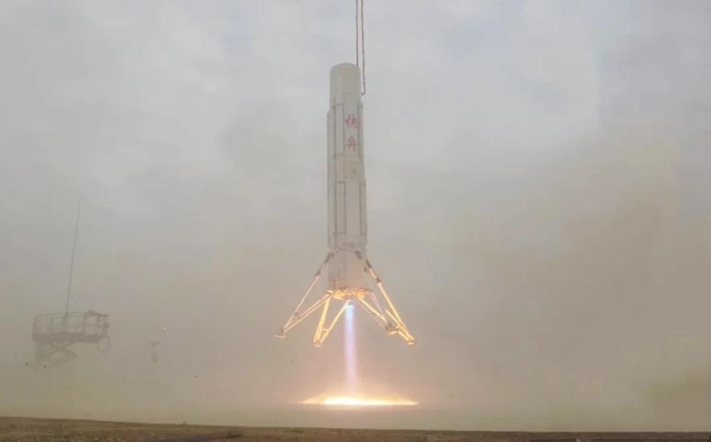 圖為垂直起降試驗(yàn)。（中國航天科工集團(tuán)供圖）