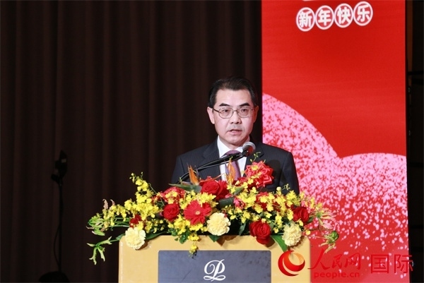 中國駐日本大使吳江浩致辭。人民網(wǎng) 許可攝