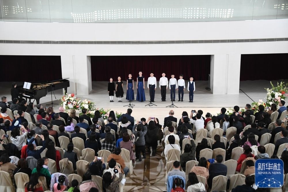 3月21日，金融街童聲合唱團(tuán)在音樂會上演出。新華社記者 任超 攝