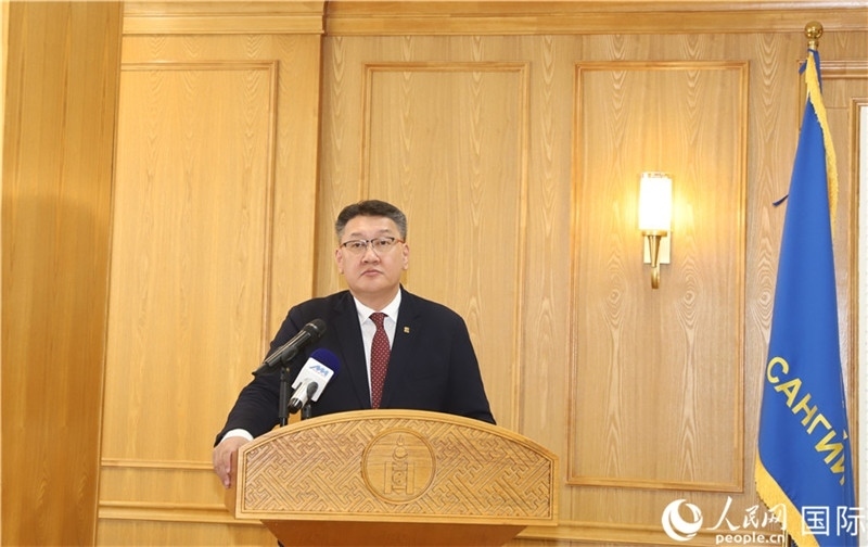 扎布赫楞部長致辭。人民網(wǎng)記者 霍文攝