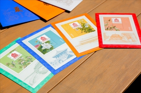 《四季故宮》藏書票。故宮博物院供圖