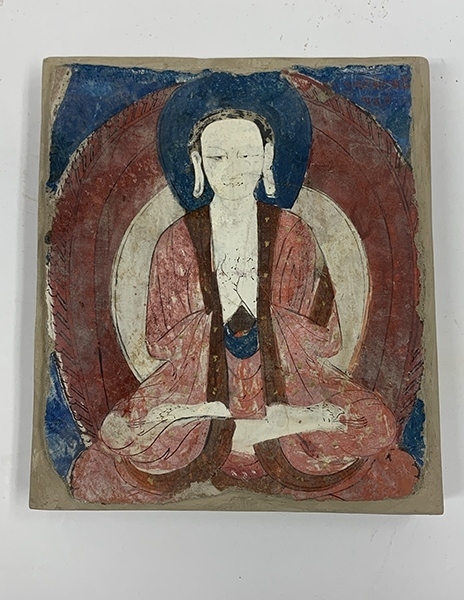 佛像壁畫(huà)殘片（暫定名）。國(guó)家文物局供圖