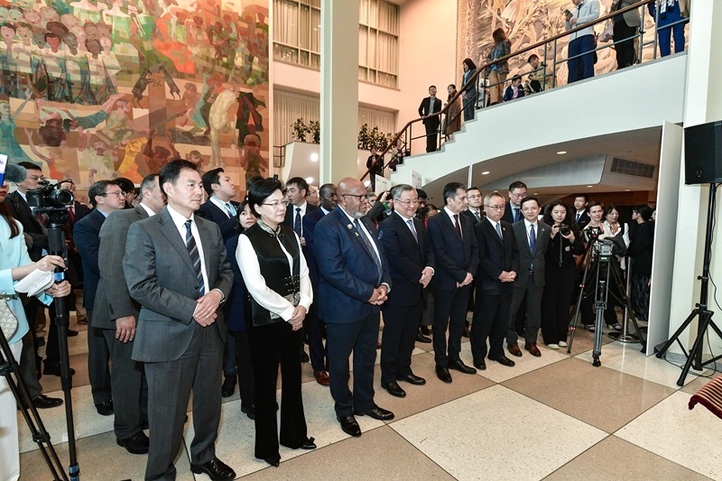 圖為“遇鑒漢字，和合共生”漢字展活動(dòng)現(xiàn)場(chǎng)。（主辦方供圖）