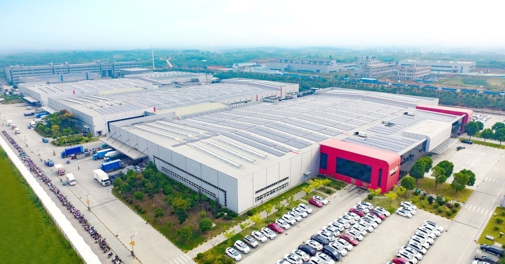 圖為德力西電氣蕪湖工廠（無(wú)人機(jī)照片）。（德力西集團(tuán)供圖）