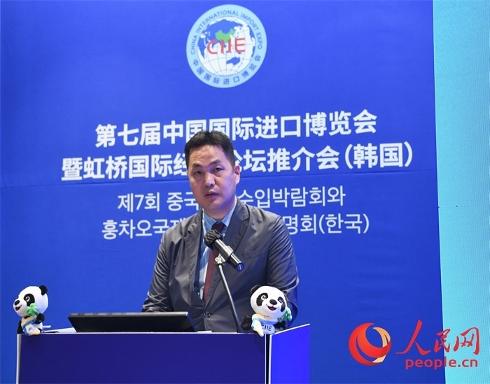 在華韓國創(chuàng)新中心代表金鐘文發(fā)言。 人民網(wǎng) 程安康攝