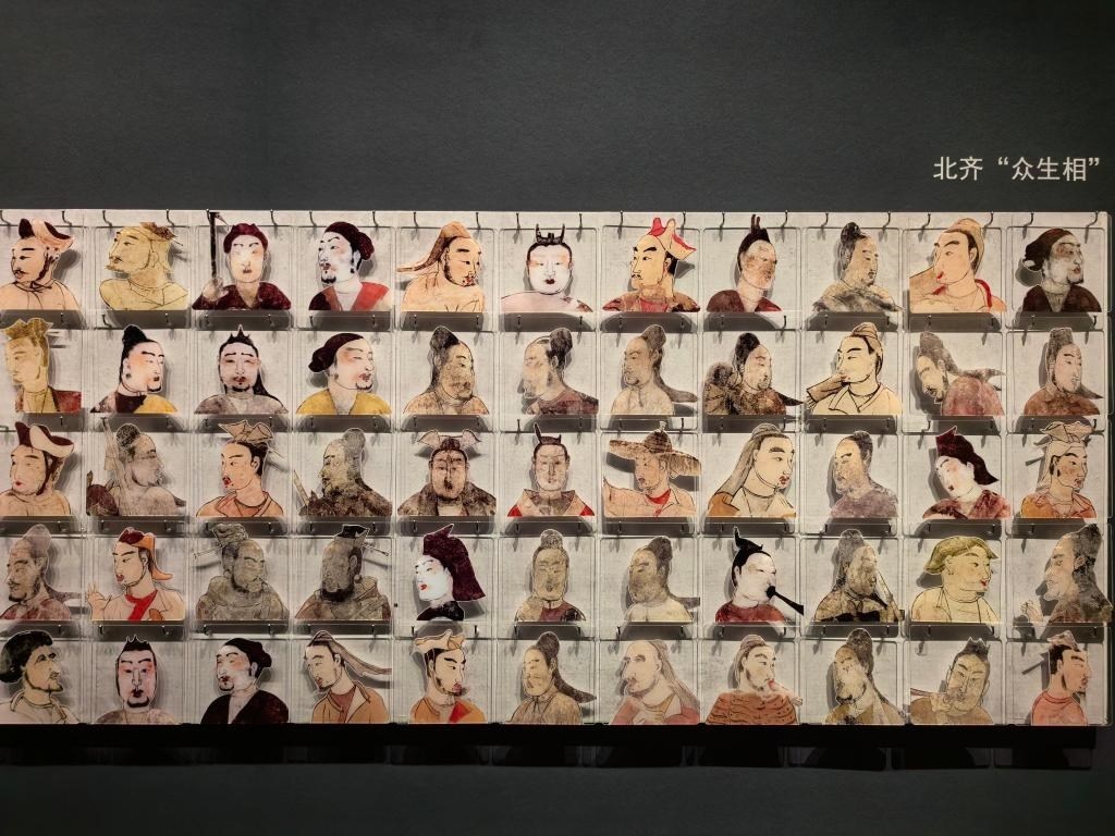 太原北齊壁畫博物館從山西北朝壁畫中提取人物元素展現(xiàn)當(dāng)時民族融合、文化交流。太原北齊壁畫博物館供圖