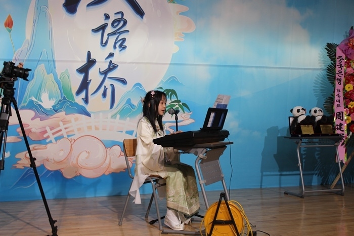 參賽選手在比賽中進(jìn)行中華才藝展示。