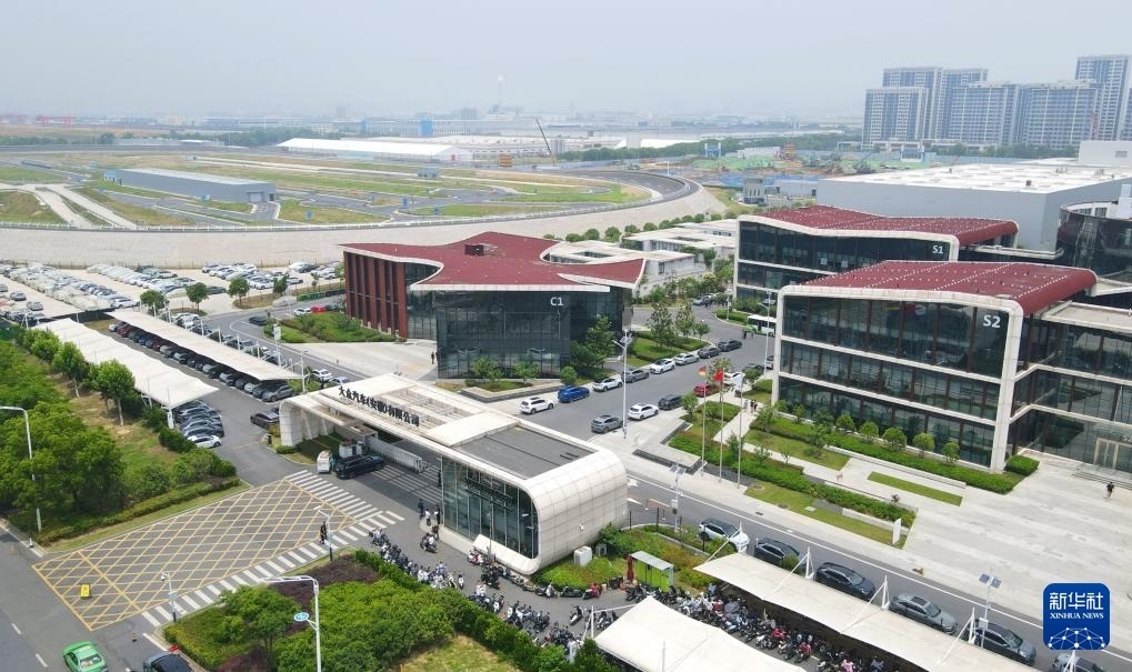 大眾汽車（安徽）有限公司外景（無人機照片，2024年6月7日攝）。新華社記者 郭晨 攝