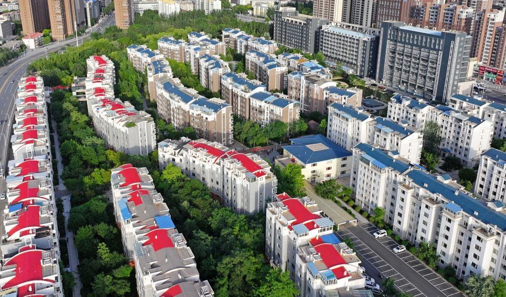 6月19日拍攝的長城花園社區(qū)（無人機照片）。