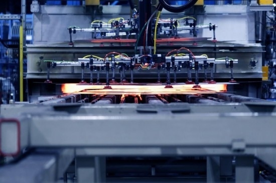 這是海斯坦普零件生產(chǎn)線（資料照片）。新華社發(fā)