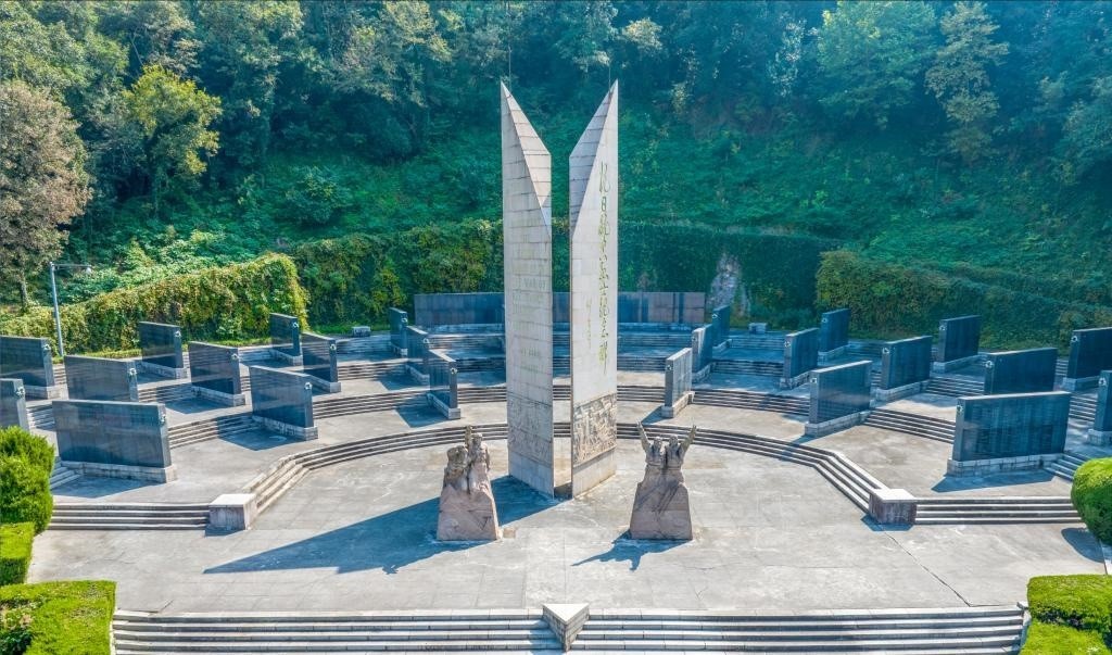 抗日航空英烈紀(jì)念碑廣場(chǎng)。（受訪單位供圖）