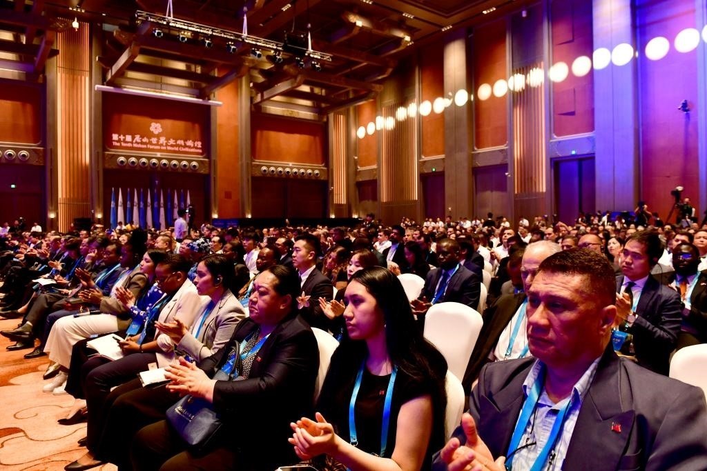 與會嘉賓出席第十屆尼山世界文明論壇。新華社記者 郭緒雷 攝