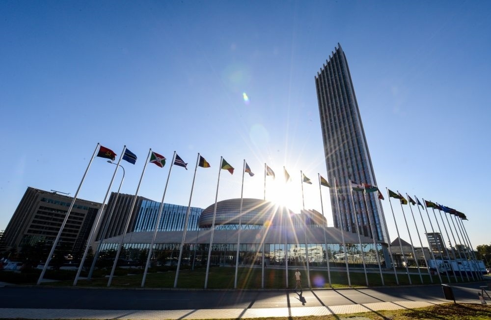 這是2015年1月28日在埃塞俄比亞首都亞的斯亞貝巴拍攝的中國政府無償援建的非盟總部所在地非盟會議中心。新華社記者 翟健嵐 攝