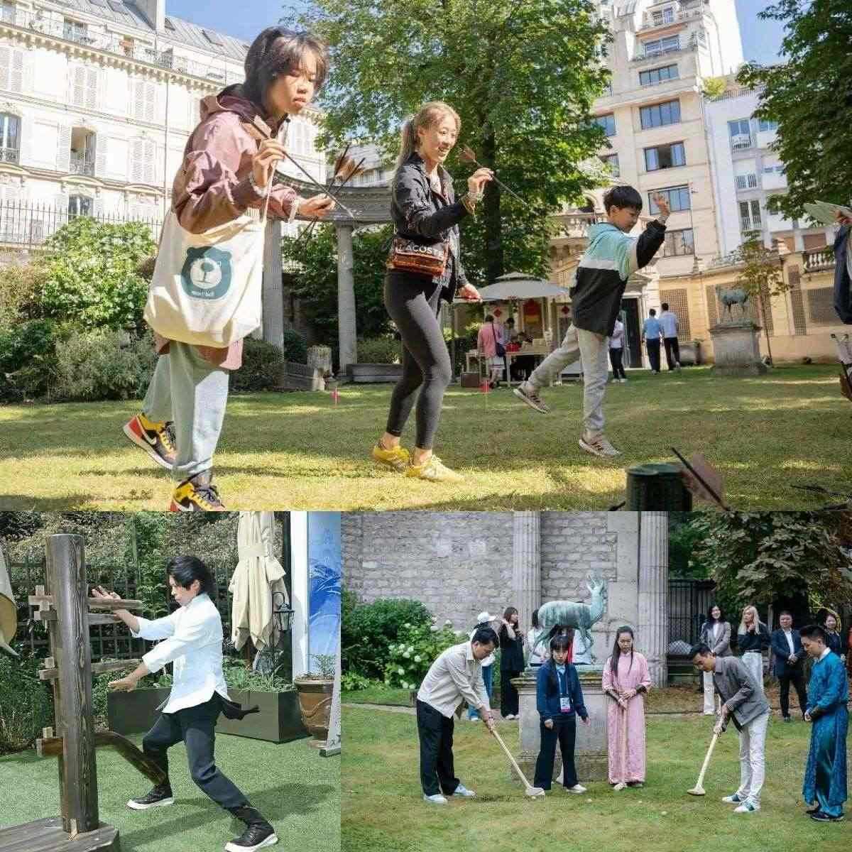 中國傳統(tǒng)體育項目互動體驗區(qū)樂趣橫生?！爸袊摇惫﹫D