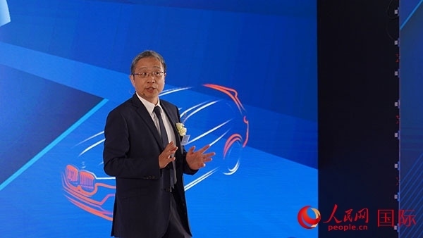 延鋒彼歐總經(jīng)理倪建華致辭。人民網(wǎng) 張茜攝