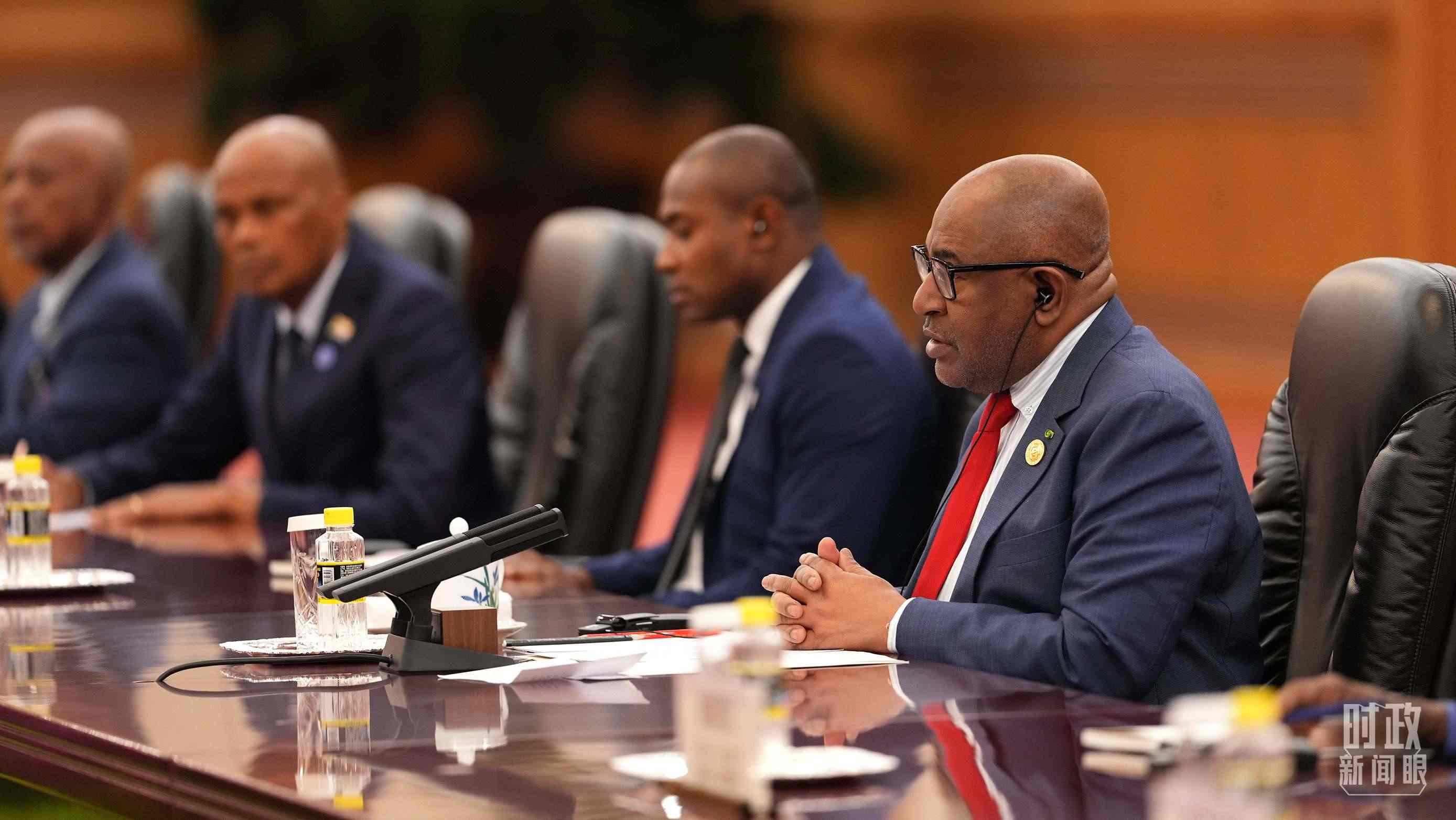 △科摩羅總統(tǒng)阿扎利。（總臺(tái)記者李晉拍攝）