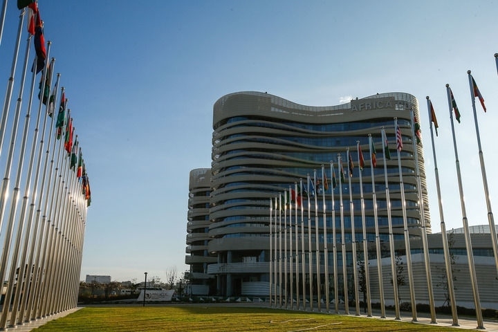 這是2024年1月31日在埃塞俄比亞首都亞的斯亞貝巴拍攝的非洲疾控中心總部大樓。新華社發(fā)（邁克爾·特韋爾德攝）