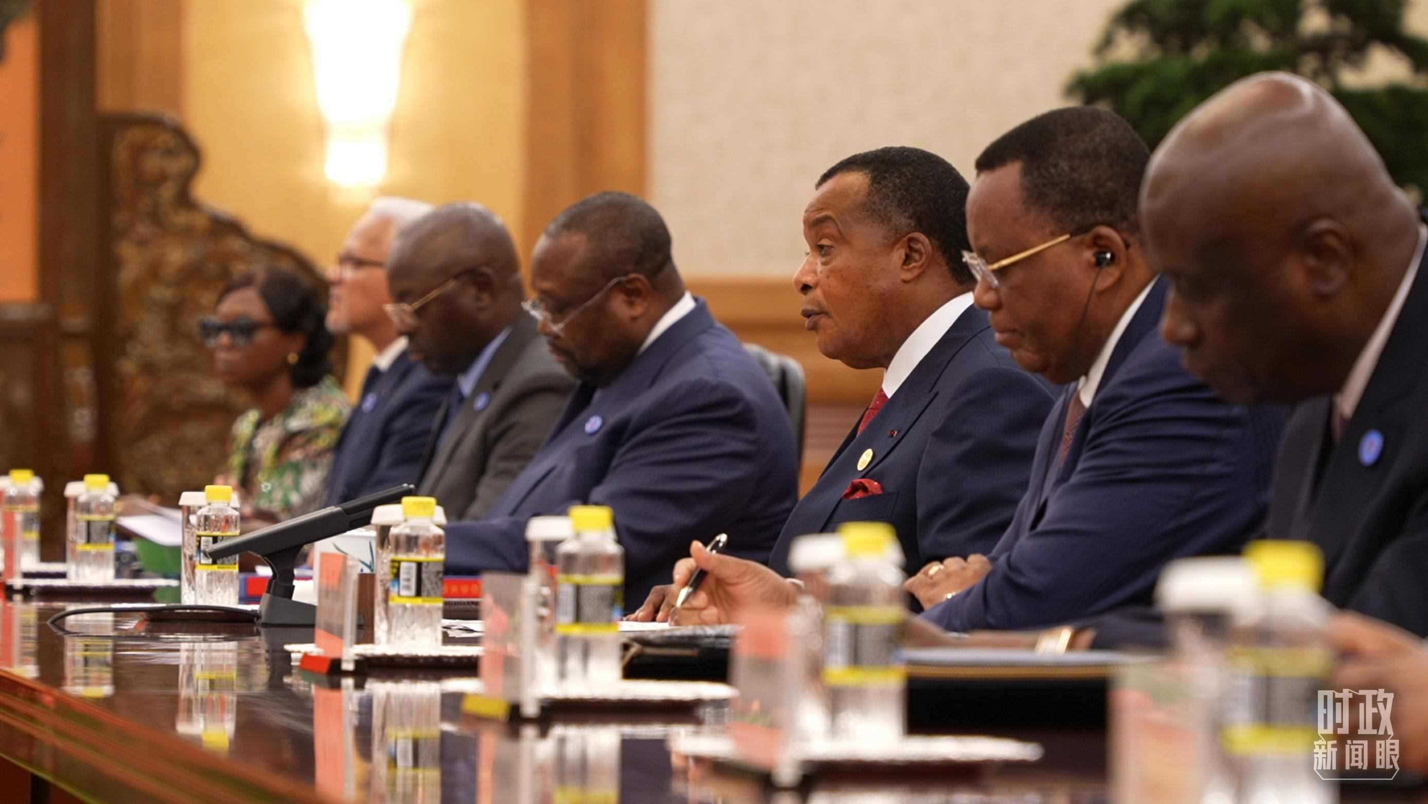 剛果（布）總統(tǒng)薩蘇。（總臺央視記者蔣碩拍攝）