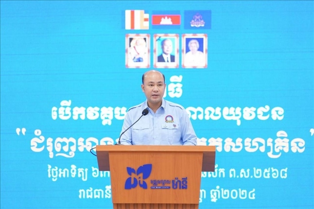 洪瑪尼在開幕式致辭?；顒又鬓k方供圖