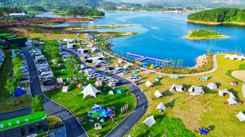 牛車河月亮灣露營基地。受訪方供圖