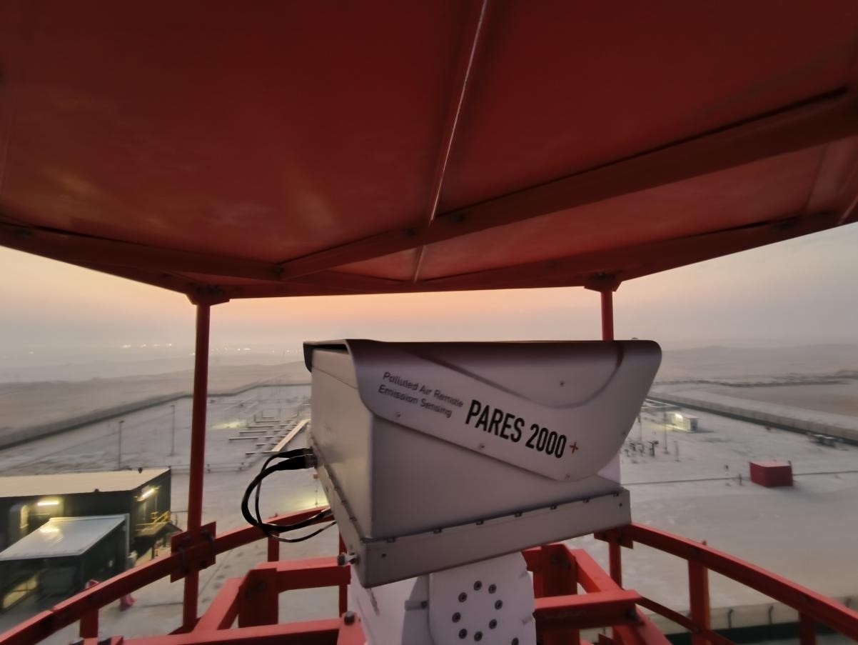 紅外線氣體監(jiān)測及智能預(yù)警系統(tǒng)主設(shè)備。振華石油供圖