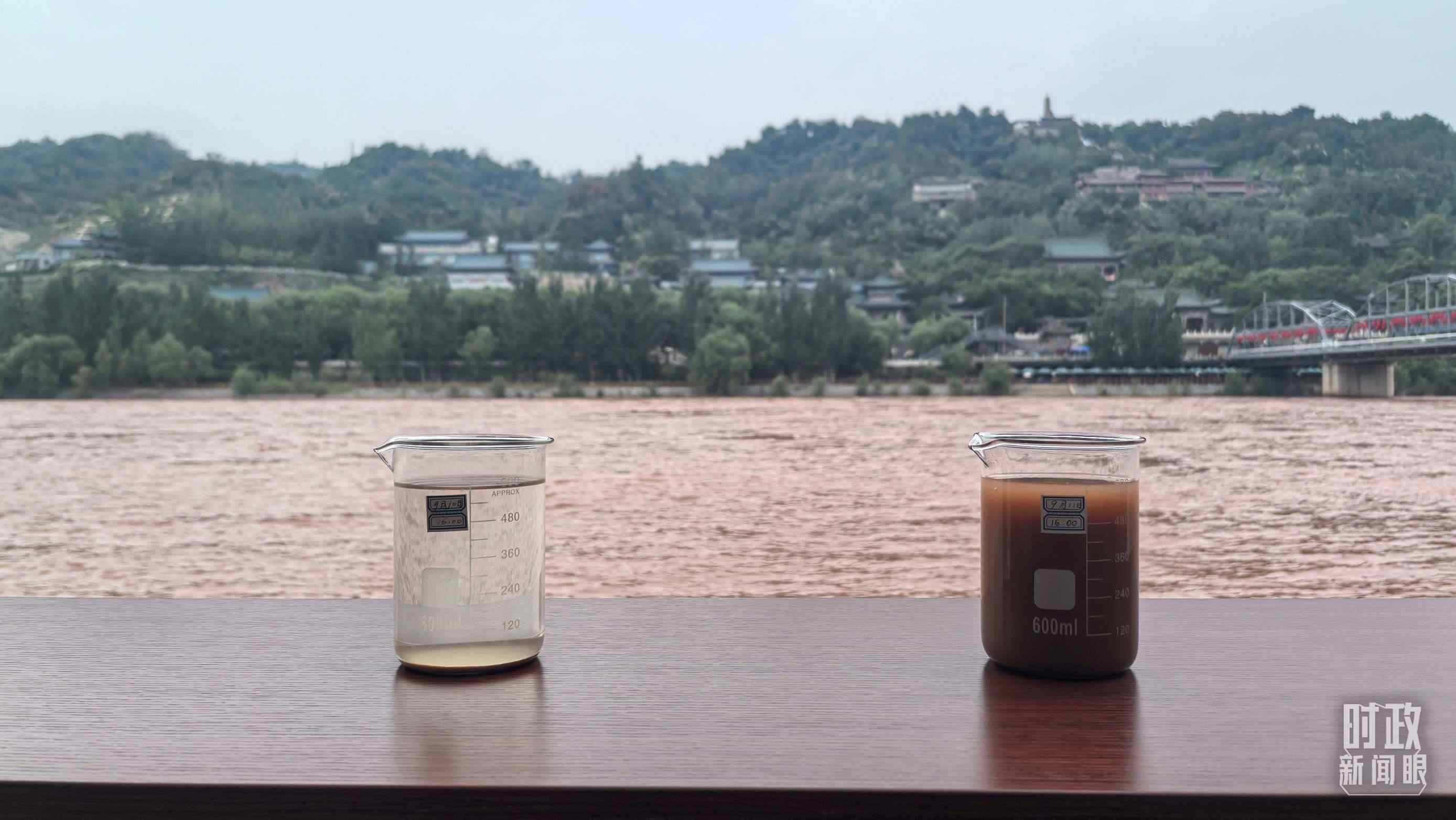 △黃河水質監(jiān)測。（總臺央視記者陸泓宇拍攝）