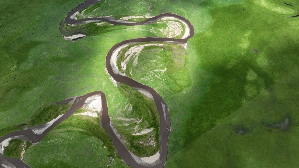 2023年7月6日在甘肅省甘南藏族自治州瑪曲縣拍攝的阿萬倉濕地景色（無人機(jī)照片）?，斍鷿竦卣嫉?62萬畝，是黃河上游重要的水源涵養(yǎng)區(qū)和生態(tài)功能區(qū)，被譽為“黃河之腎”。