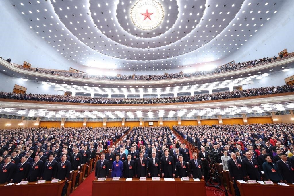 2024年3月5日，第十四屆全國人民代表大會第二次會議在北京人民大會堂開幕。新華社記者 黃敬文 攝