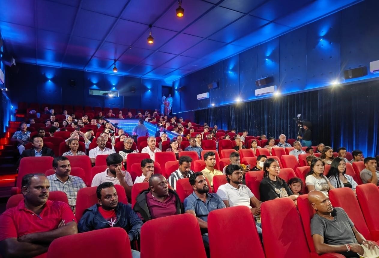 塞舌爾首屆中國(guó)電影節(jié)開幕式現(xiàn)場(chǎng)。林育楠 攝